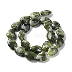 天然のティアドロップ型中国南部翡翠ビーズ連売り  17.5~18x13x6mm  穴：1.2mm  約22個/連  15.24インチ（38.7cm）&nbsp;G-L242-23