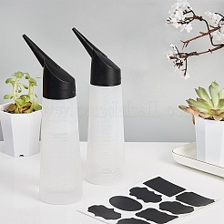 プラスチック接着剤ボトル  プラスチック漏斗ホッパーと黒板ステッカーラベル  ホワイト  21.5cm  容量：250ミリリットル&nbsp;TOOL-BC0008-64