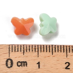 不透明なアクリルビーズ  蝶  多面カット  ミックスカラー  6.5x8x4.5mm  穴：1.2mm  4000個/ 500g&nbsp;SACR-D009-02G