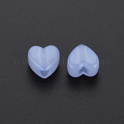 模造ゼリーアクリルビーズ  ハート  ミディアムスレートブルー  8x8.5x5.5mm  穴：2.5mm  約2030個/500g&nbsp;MACR-S373-95-EA01
