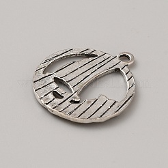 オーシャンテーマアロイエナメルペンダント  アンティークシルバー  ヨット  24.5x21x1.5mm  穴：2mm&nbsp;ENAM-CJC0022-14E-AS