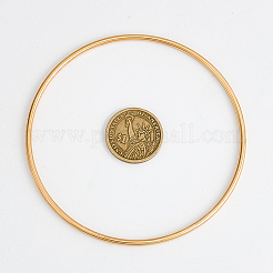 羽根付きDIY編みネット/ウェブ用鉄リング10個  マクラメと結び目  ライトゴールド  100x3mm  内径：95mm&nbsp;IFIN-SP0001-56A-KCG