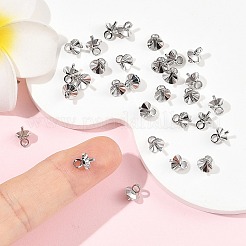 シェグレース 真鍮カップ パール ペグ ベイル ピン ペンダント  片穴パーツ用  カドミウムフリー＆ニッケルフリー＆鉛フリー  プラチナメッキ  7.5x6x6mm  穴：2mm  ピン：1mm&nbsp;XGRQ1R170-348P