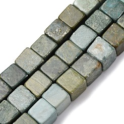 天然寿山翡翠ビーズ連売り  キューブ  8~8.5x8~8.5x8~8.5mm  穴：1.2mm  約46個/連  15.35''（39センチメートル）&nbsp;G-B155-C03-8x8mm