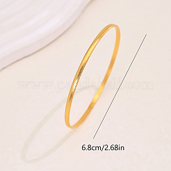 真鍮風の質感のある女性用バングル  ゴールドカラー  内径：2.68インチ（6.8cm）&nbsp;YJ0259