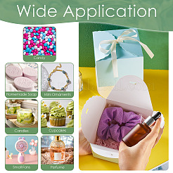 正方形の紙製ギフトボックス10セット  リボン付き  誕生日結婚式パーティーチョコレートキャンディギフトボックス  ライトシアン  12x12x9cm&nbsp;CON-TA0001-11A