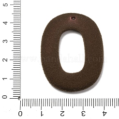 不透明樹脂のペンダント  ココナッツブラウン  オーバルチャーム  40.5x30x3mm  穴：1.8mm&nbsp;RESI-K033-08D