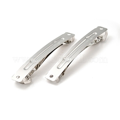 鉄のヘアバレッタ  フランスヘアクリップパーツ  プラチナ  14x83mm&nbsp;X-PHAR-Q019-1
