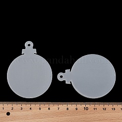 透明アクリルの大きなペンダント  フラットラウンド  透明  65x50x2mm  穴：3mm&nbsp;MACR-XCP0001-25