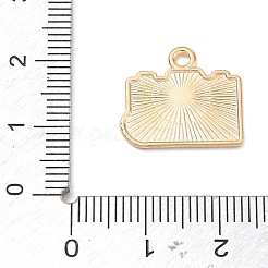 合金エナメルチャーム  カメラチャーム  ライトゴールド  ブルー  15x17x1.2mm  穴：1.8mm&nbsp;AL-CBA67E2-02KGC-06
