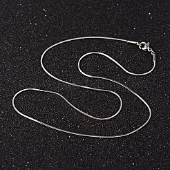 変色しない304ステンレススチールのスネークチェーンネックレス  カニカン付き  ステンレス鋼色  15.7インチ（40cm）  0.8mm&nbsp;NJEW-O096-16