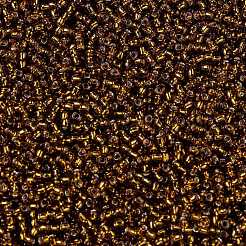 トーホー 15/0ラウンドビーズ  日本製シードビーズ  （シルバーの裏地付きスモーキートパーズ34)個  1.5mm  穴：0.7mm  約3000個/10g&nbsp;X-SEED-TR15-0034