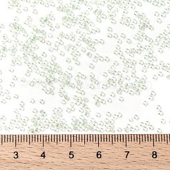 TOHOラウンドシードビーズ  日本製シードビーズ  （淡い緑色の透明な虹172)個  15/0  1.5mm  穴：0.7mm  約15000個/50g&nbsp;SEED-XTR15-0172