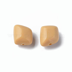不透明なアクリルビーズ  ポリゴン  バリーウッド  17.5x15.5x11mm  穴：2mm  約230個/500g&nbsp;MACR-S373-15A-A13