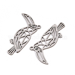 中空201ステンレスペンダント  オオハシチャーム  ステンレス鋼色  26.5x21.5x1mm  穴：1.4mm&nbsp;STAS-B135-14P