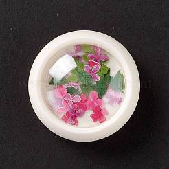 Diyクリスタルエポキシ樹脂材料充填  フラワーネイルアートスパンコール  工芸品作りのため  使い捨てプラスチックボックス付き  ショッキングピンク  4~7x3~6x0.1mm&nbsp;DIY-E036-22