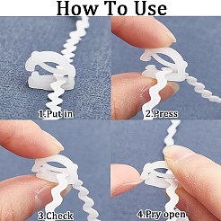 100個2色のプラスチック製靴紐バックルクリップ  靴の装飾 DIY アクセサリー  ミックスカラー  10x16x8.5mm  50個/カラー&nbsp;FIND-CP0001-94