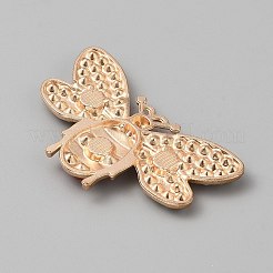 合金カボション  ラインストーンとプラスチックの模造真珠ビーズ  ミツバチ  カラフル  28x49x4.5mm&nbsp;FIND-WH0432-01F-01