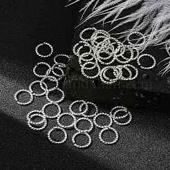 304ステンレススチールオープン丸カン  ツイストラウンド  銀  16ゲージ  10x1.3mm  内径：8mm&nbsp;LS-STAS-F191-12S-D