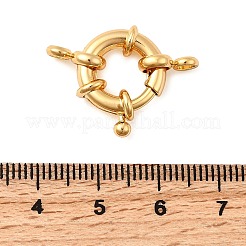 真鍮のスプリングリングの留め金  ニッケルフリー  18KGP本金メッキ  19x15x5.5mm&nbsp;KK-D407-01G-D