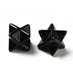天然なオブシディアンのビーズ  穴なし/ドリルなし  メルカバスター  14.5~15x14.5~15x14.5~15mm&nbsp;G-A206-01A-19