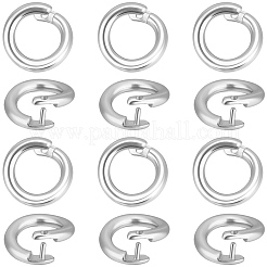 真鍮のツイスターの留め金  リング  925銀メッキ  5.5x1mm  穴：3mm  30pc&nbsp;KK-BBC0025-17A-S