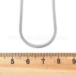 変色しにくい304ステンレススチールのスネークチェーンネックレス  カニカン付き  ステンレス鋼色  17.7インチ（45cm）  2.2x1mm&nbsp;NJEW-O058-25P