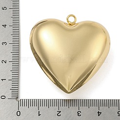 ハート真鍮のペンダント  カドミウムフリー＆ニッケルフリー＆鉛フリー  18KGP本金メッキ  36.5x35.5x17mm  穴：3mm&nbsp;X-KK-N254-98G-02
