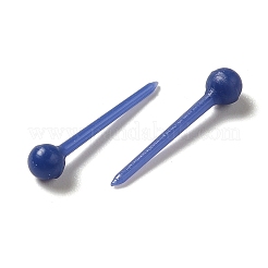 プラスチック製の小さなボール スタッド イヤリング  女性用ポストイヤリング  ダークブルー  14x3mm&nbsp;EJEW-N022-01J