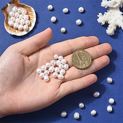 天然養殖淡水真珠ビーズ10個  ポテト  古いレース  6.5~7mm  穴：0.8mm&nbsp;PEAR-YW0001-34