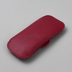 PUレザー眼鏡ケースポーチ  長方形  暗赤色  77x165x21mm&nbsp;AJEW-WH20120-98A