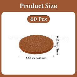 フェルト粘着パッド  滑り止め家具保護パッド  家具グリッパー  フラットラウンド  シエナ  40x3mm  60pc&nbsp;FIND-DJ0001-78A-02