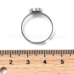 304ステンレス鋼調整リング部品  オーバルパッドリングのセッティング  ステンレス鋼色  トレイ：10x8mm  12x10mm  内径：18mm&nbsp;STAS-D374-03P-01