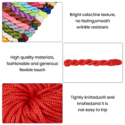 ビーズジュエリー製造用ナイロン糸ナイロン糸  ミックスカラー  1mm  27色  24 M /バンドル  1bundle / color  27バンドル / セット&nbsp;NWIR-PH0001-37-WH