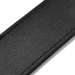 PU模造革万年筆スリーブ  シングルペンバッグ  オフィス＆スクール用品  長方形  ブラック  174x42x2.5mm  穴：32x10.5mm&nbsp;LS-AJEW-A050-01C