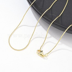 女性のための真鍮サーペンタイン チェーン ネックレス  カドミウムフリー＆鉛フリー  18KGP本金メッキ  17.72インチ（45cm）&nbsp;NJEW-P265-14G