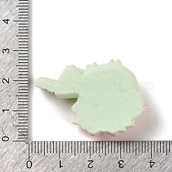 ケーキ 不透明樹脂 デコデン カボション  模造食品  緑黄  25.5x36.5x10.5mm&nbsp;RESI-R447-01A