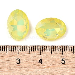 ガラスカボション  多面カット  オーバル  きいろ  14x10x5mm  36個/セット&nbsp;GLAA-N0028-06E