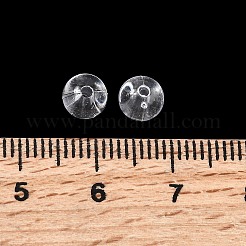 透明なアクリルビーズ  ラウンド  ホワイト  直径約6mm  穴：1.5mm  約4000個/500g&nbsp;PL526_6MM