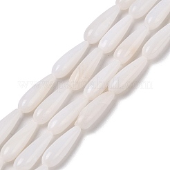 天然淡水シェルビーズ連売り  染めと未染色の混合  ティアドロップ  ミックスカラー  15.5x5mm  穴：0.4mm  約25個/連  15.08''（38.3センチメートル）&nbsp;SHEL-A004-03