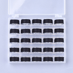 402本のポリエステルミシン糸  プラスチックボビンとクリアボックス  ブラック  0.1mm  50 m /ロール  25のロール/箱&nbsp;TOOL-Q019-02B