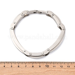 304ステンレススチールリンクチェーンブレスレット女性男性用  ステンレス鋼色  8-3/4インチ（22.1cm）&nbsp;BJEW-R018-05P