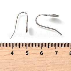 304ステンレススチールピアスフック  フラットラウンド  ステンレス鋼色  20x8x14.5mm  穴：1.2mm  ピン：0.8mm&nbsp;STAS-B087-09B-P