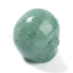 天然石グリーンアベンチュリンビーズ  ハロウィンの頭蓋骨  11~11.5x8.5~9x11~11.5mm  穴：0.9~1mm&nbsp;G-C038-01A