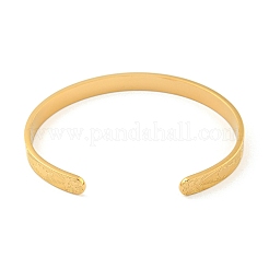 女性用ステンレススチールオープンカフバングル  ハート  1/4インチ（0.6cm）  内径：1-7/8x2-1/2インチ（4.8x6.3cm）&nbsp;BJEW-G708-01B-G