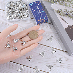 チベット風アロイペンダント100個  ペガサス  アンティークシルバー  19.5x15.5x2mm  穴：1.8mm&nbsp;FIND-SC0006-32