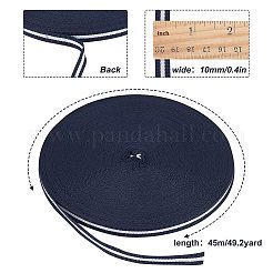 フラットストライプグログランポリエステルリボン  ウェビング衣類縫製アクセサリー  マリンブルー  10mm&nbsp;EC-WH0003-13-B06