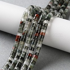 天然のアフリカブラッドストーンビーズ連売り  ヒシビーズ  フラットラウンド/ディスク  4x2~2.5mm  穴：0.7mm  約154個/連  15.35''（39センチメートル）&nbsp;G-H230-59