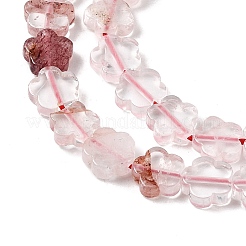 天然レッド ヘマトイド クォーツ/鉄系クォーツ ビーズ 連売り  梅の花  6x6x2.5mm  穴：0.8mm  約67~68個/連  15.20''~15.47''（38.6~39.3センチメートル）&nbsp;G-B138-C19-01