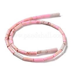 合成インペリアルジャスパー染めビーズ連売り  コラム  ピンク  4~4.5x13~14mm  穴：1.2mm  約27~29個/連  14.72''~14.96''（37.4~38センチメートル）&nbsp;X-G-D077-B01-06